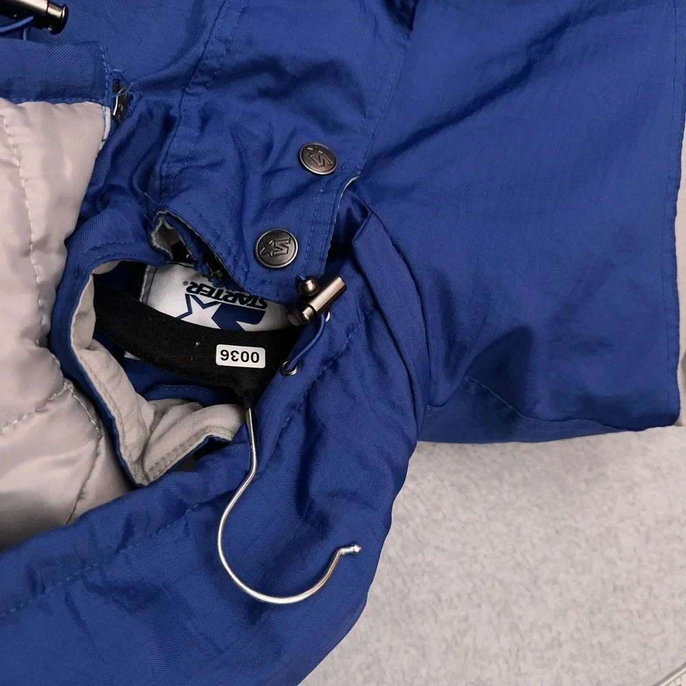 STARTER Kentucky Wildcats Puffer Jacket Men's Small Blue Hooded Windbreaker Hood